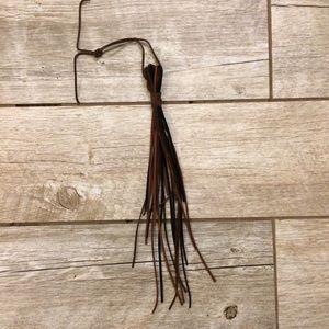 Western mix brown and black suede tassel